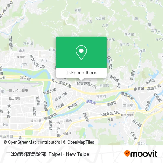 三軍總醫院急診部 map
