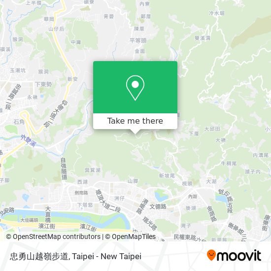 忠勇山越嶺步道地圖