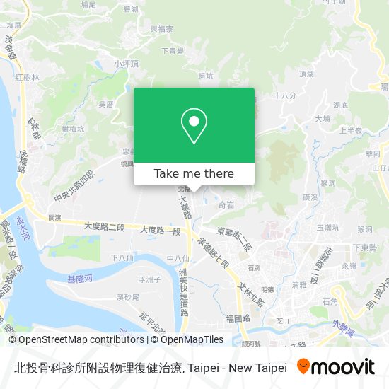 北投骨科診所附設物理復健治療 map