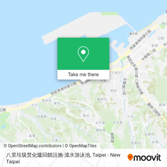 八里垃圾焚化爐回饋設施-溫水游泳池地圖