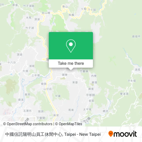 中國信託陽明山員工休閒中心地圖