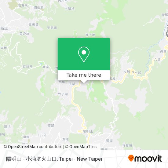 陽明山 - 小油坑火山口 map
