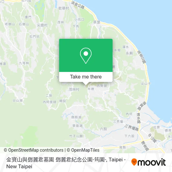 金寶山與鄧麗君墓園 鄧麗君紀念公園-筠園- map