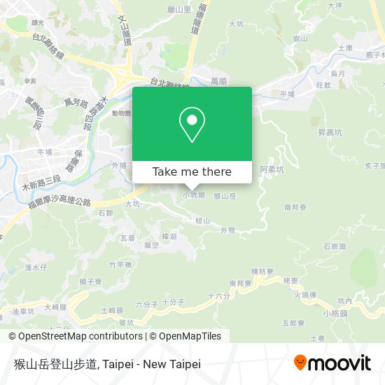 猴山岳登山步道 map