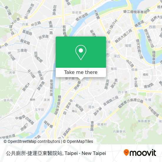 公共廁所-捷運亞東醫院站 map