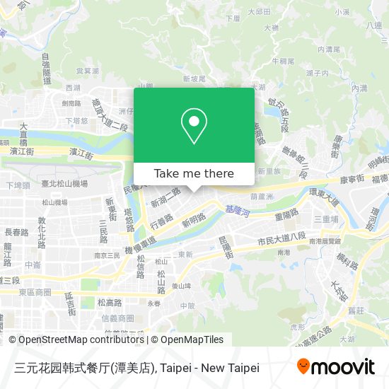 三元花园韩式餐厅(潭美店)地圖