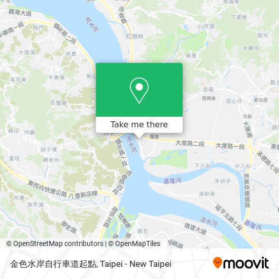 金色水岸自行車道起點地圖