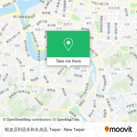 蝦皮店到店永和永貞店地圖