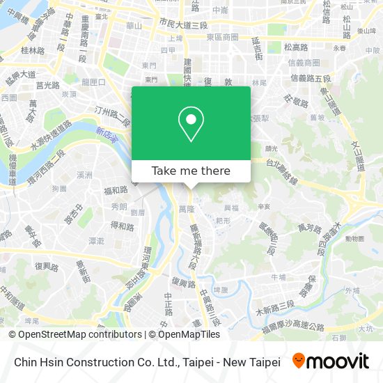Chin Hsin Construction Co. Ltd. map