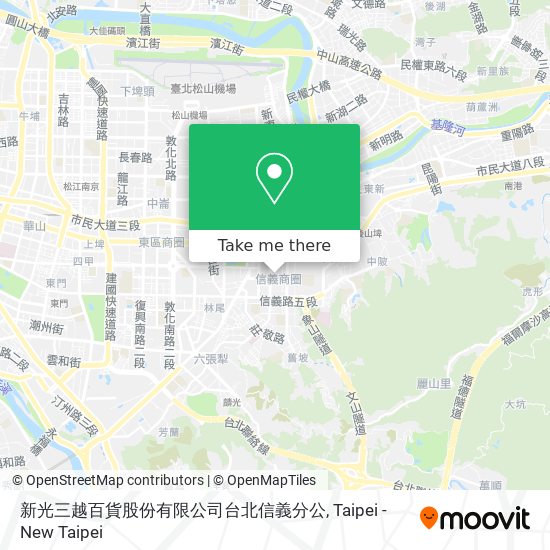 新光三越百貨股份有限公司台北信義分公地圖