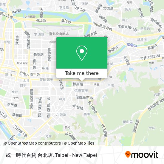 統一時代百貨 台北店 map