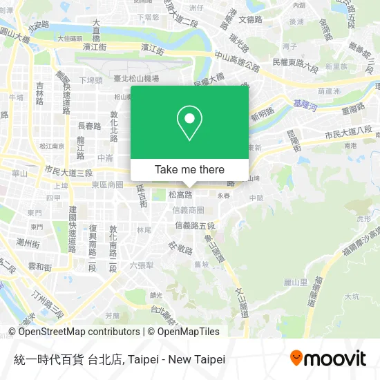 統一時代百貨 台北店地圖