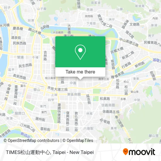 TIMES松山運動中心地圖