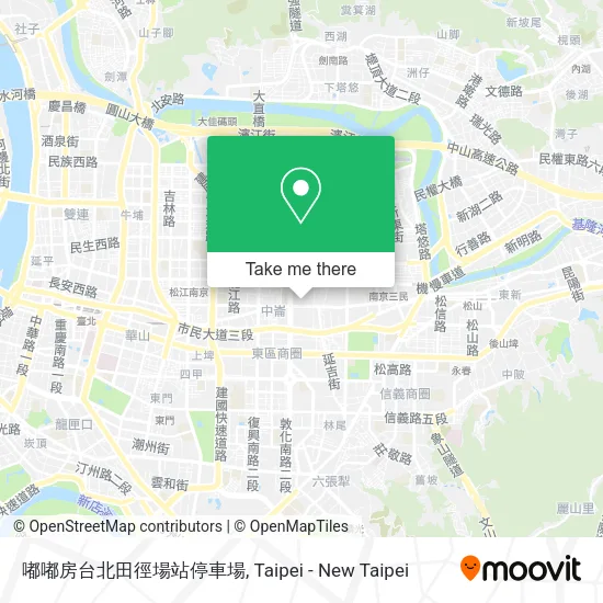 嘟嘟房台北田徑場站停車場地圖