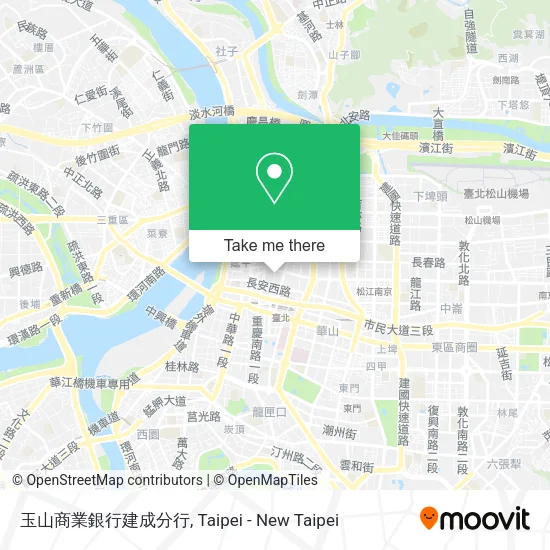 玉山商業銀行建成分行地圖