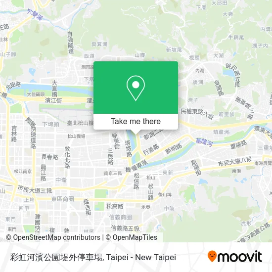 彩虹河濱公園堤外停車場 map