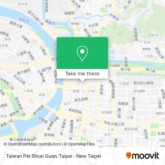 Taiwan Pei Shiun Guan map