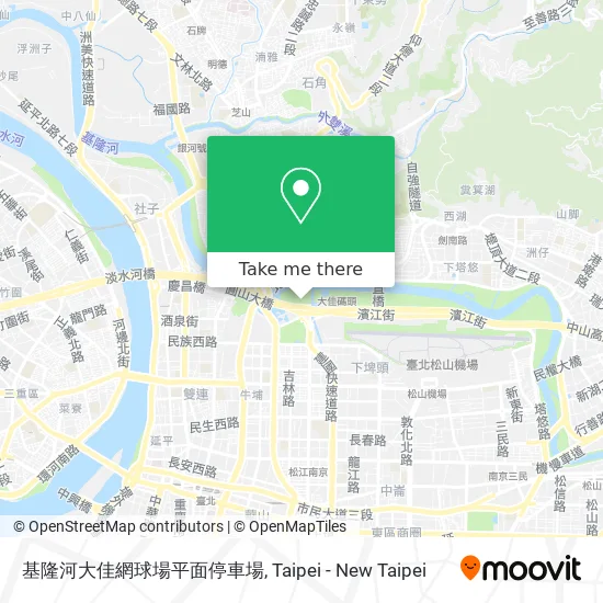 基隆河大佳網球場平面停車場 map