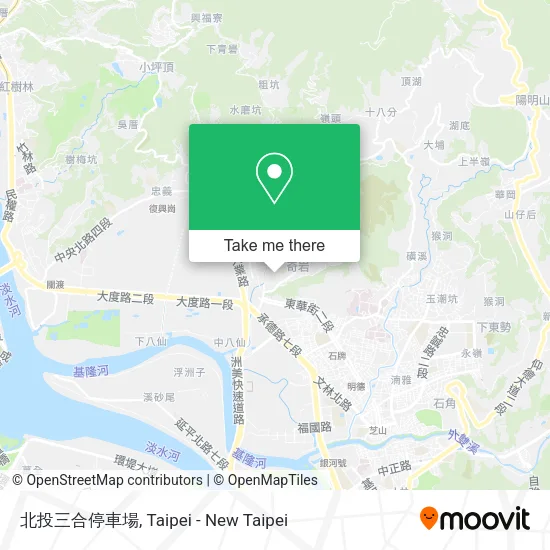 北投三合停車場 map