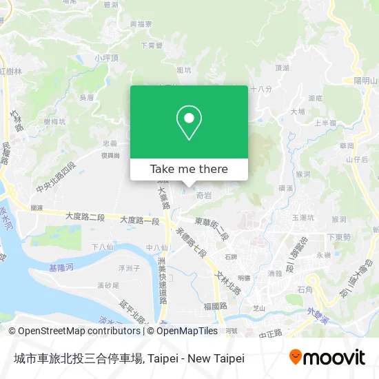 城市車旅北投三合停車場 map