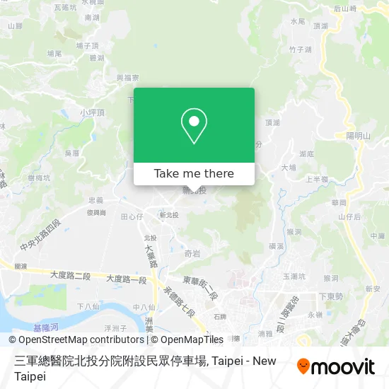 三軍總醫院北投分院附設民眾停車場 map