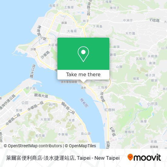 萊爾富便利商店-淡水捷運站店 map