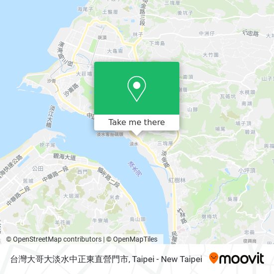 台灣大哥大淡水中正東直營門市地圖