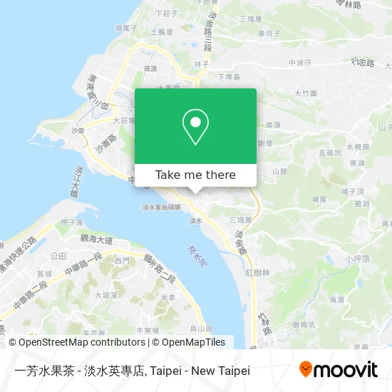 一芳水果茶 - 淡水英專店地圖
