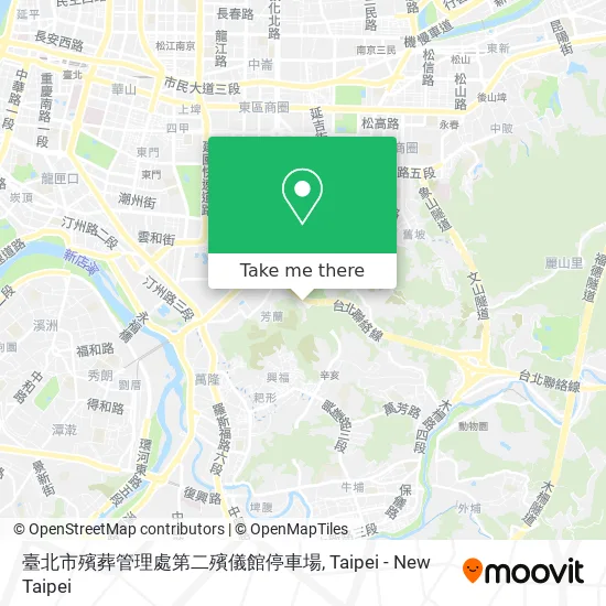 臺北市殯葬管理處第二殯儀館停車場 map