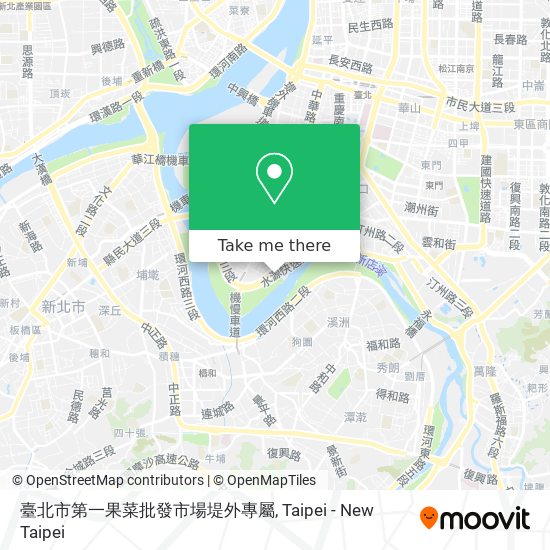 臺北市第一果菜批發市場堤外專屬 map