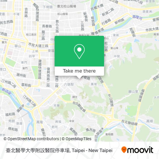 臺北醫學大學附設醫院停車場地圖