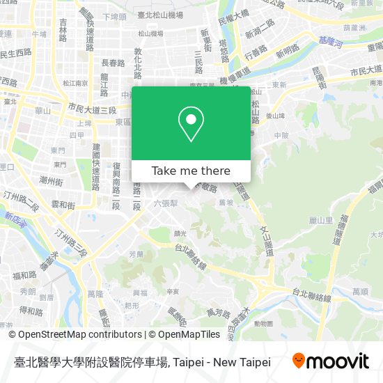 臺北醫學大學附設醫院停車場 map