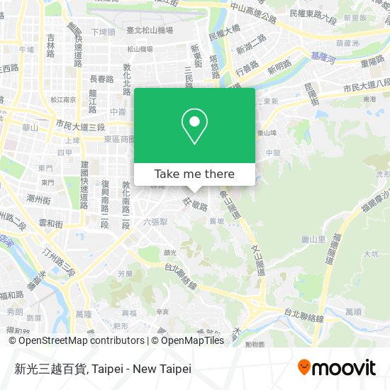 新光三越百貨 map