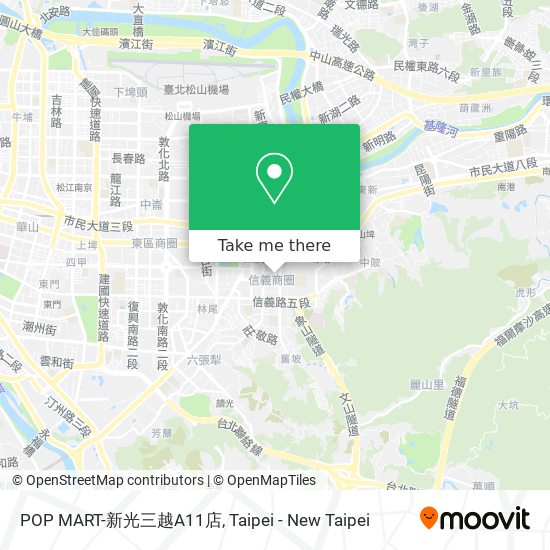 POP MART-新光三越A11店地圖