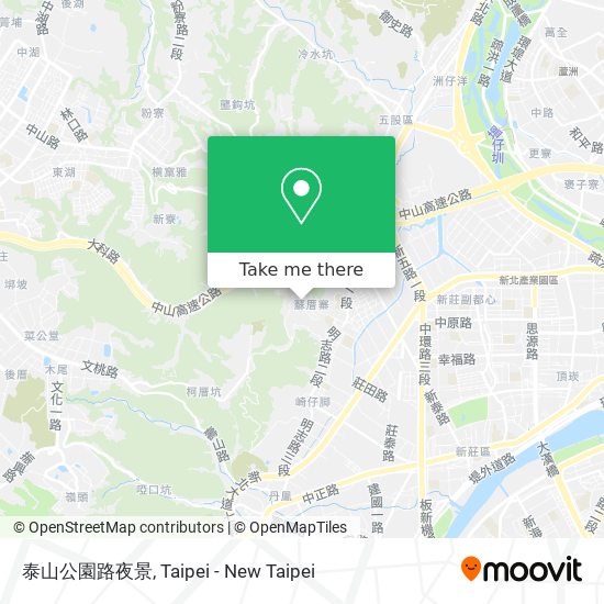 泰山公園路夜景 map