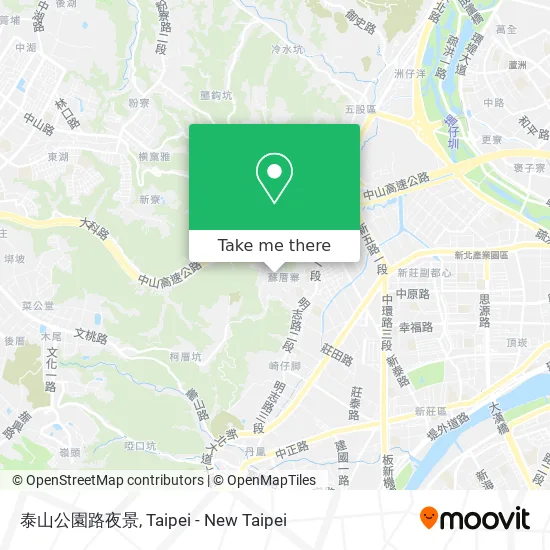泰山公園路夜景地圖