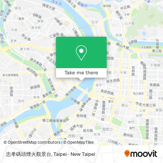 忠孝碼頭煙火觀景台 map