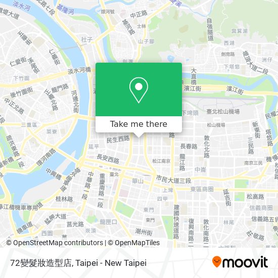 72變髮妝造型店 map