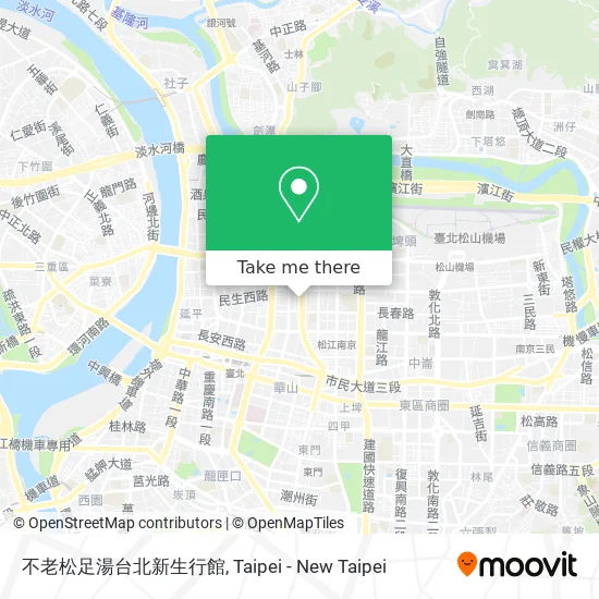不老松足湯台北新生行館 map