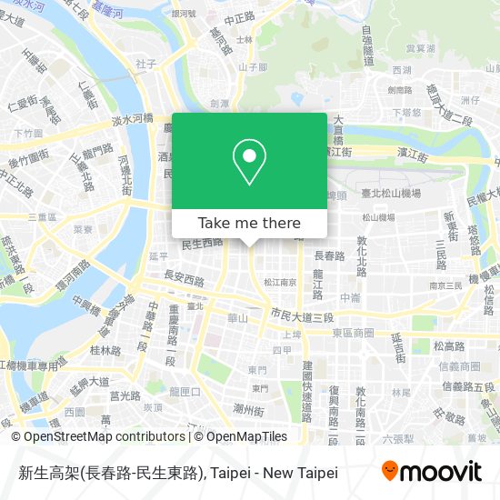 新生高架(長春路-民生東路)地圖