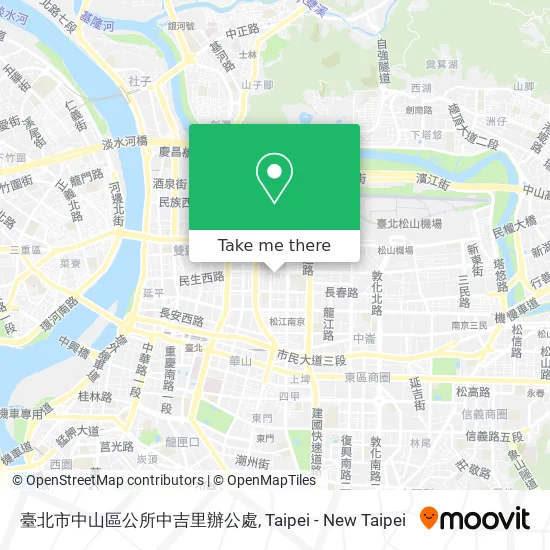 臺北市中山區公所中吉里辦公處地圖