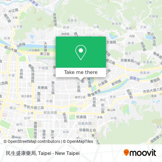 民生盛康藥局地圖