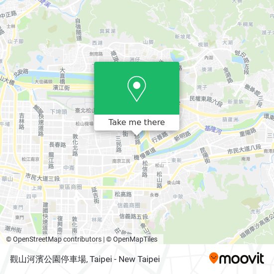 觀山河濱公園停車場 map