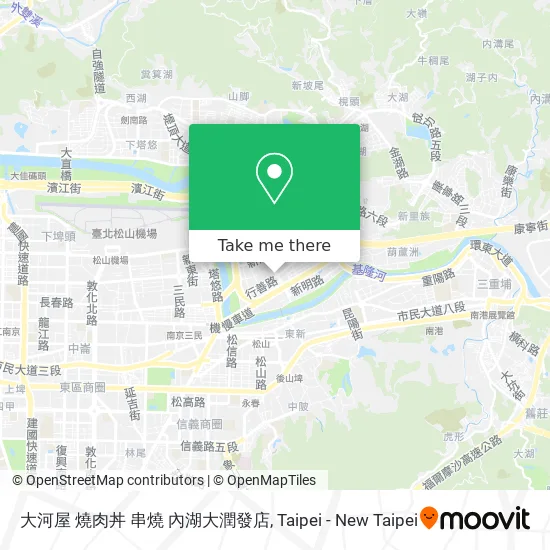 大河屋 燒肉丼 串燒 內湖大潤發店 map