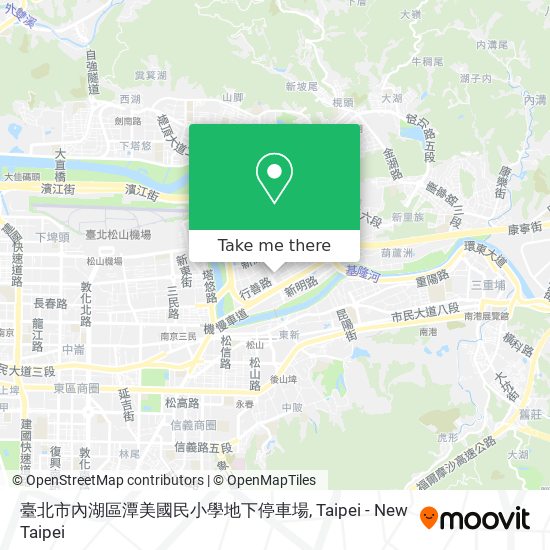 臺北市內湖區潭美國民小學地下停車場 map