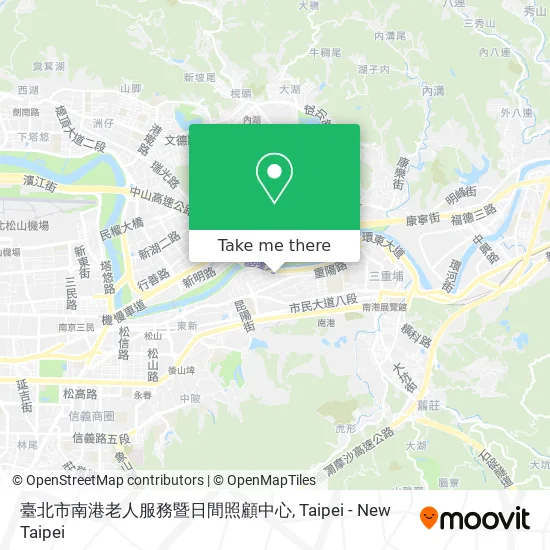 臺北市南港老人服務暨日間照顧中心 map