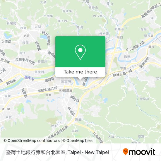 臺灣土地銀行雍和台北園區 map