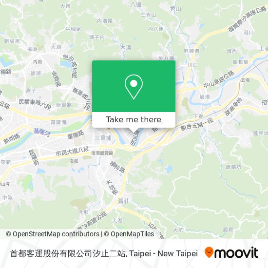 首都客運股份有限公司汐止二站地圖