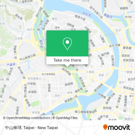 中山棒球 map