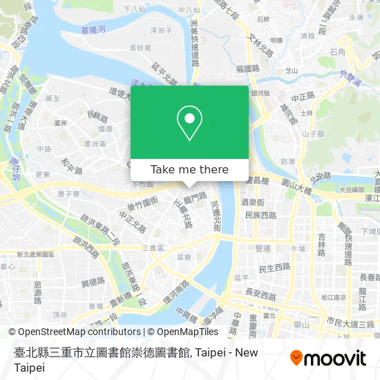 臺北縣三重市立圖書館崇德圖書館地圖